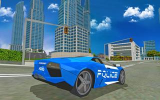 Futuristic Police Flying Car Sim 3D imagem de tela 3