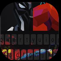 Cool Hero JL USA Emoji Keyboard Affiche