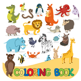 Coloring animals picture : alphabets for Kids biểu tượng