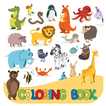 Coloring animals picture : alphabets for Kids
