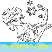 Coloring Book For Barbie Affiche