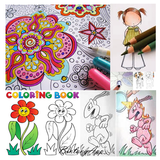 Livre de coloriage icône