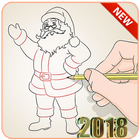 Draw Santa Claus in 2018 icône
