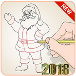 Draw Santa Claus in 2018