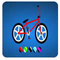 Coloring book: Bike 3D