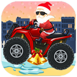 Christmas Wheels. Happy Santa Racing