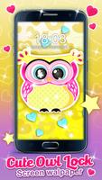 Cute Owl Lock Screen Wallpaper poster