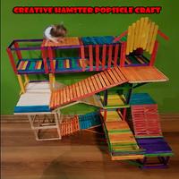 Creative hamster popsicle craft Affiche