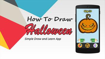 how to draw halloween pumpkin Affiche