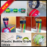 Bouteilles en plastique créatives icône