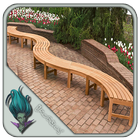 Wooden Garden Benches Design ไอคอน