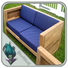 Wooden Garden Sofa Design Idea أيقونة