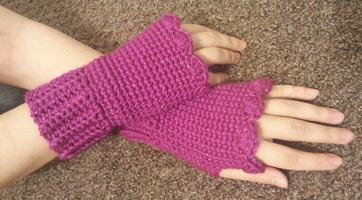 Crochet fingerless दस्ताने पोस्टर