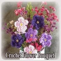 Crochet Flower Bouquet Affiche