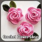 Idéias de flor de croché ícone