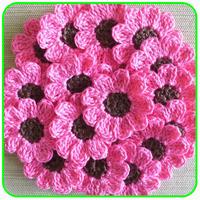 Crochet Flower Design Affiche