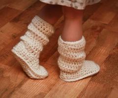 Crochet Slipper Boots For Kids capture d'écran 2
