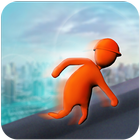 Fun Dash Run Human Fall : Parkour Sim Flat icône