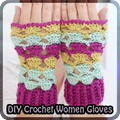 DIY Crochet Women Gloves