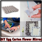 DIY Egg Carton Flower Mirror icône