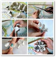 DIY Egg Carton Flower Mirror Affiche