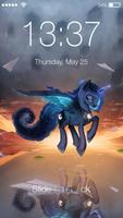 Unicorn Princess Moon Lock Security HD Wallpaper постер