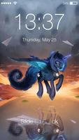 Poster Unicorn Princess Moon Lock Security HD Wallpaper