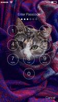 Cute Kitty Cat Pattern Lock Screen PIN Wallpapers 포스터