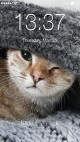 Cute Kitty Cat Pattern Lock Screen PIN Wallpapers capture d'écran 2