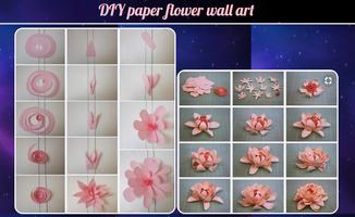 DIY paper flower wall art Affiche