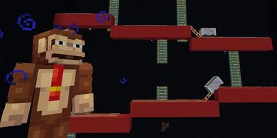 Map Donkey Kong In MCPE Minecraft poster