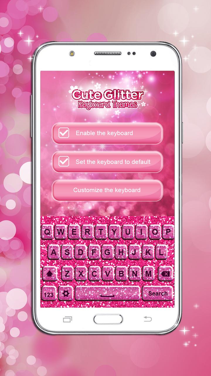 Android 用の ピンク輝くキーボード背景 Apk をダウンロード