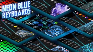 Neon Blue Keyboard Themes capture d'écran 3