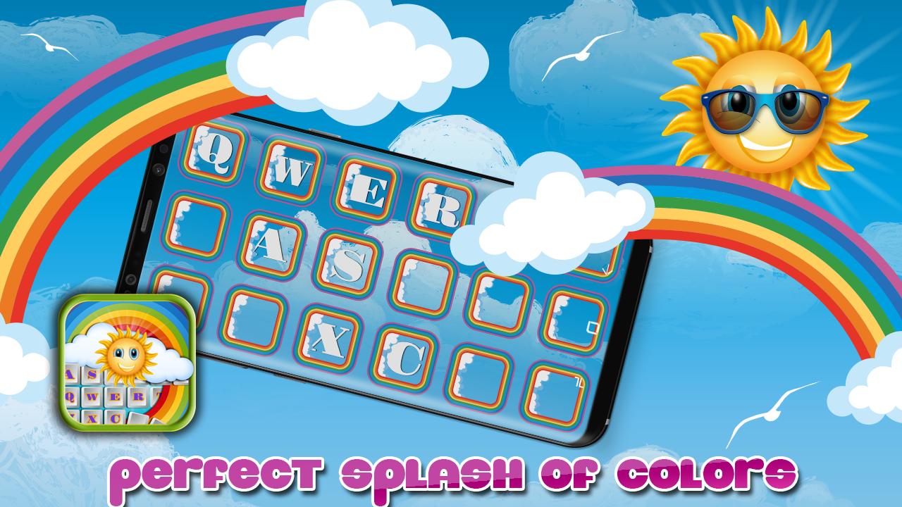 Android 用の 虹キーボードのテーマ かわいい色のキーボード 背景 Apk をダウンロード