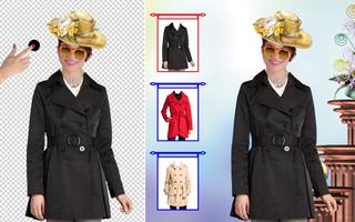 Woman Trench Coat Photo Suit Editor Affiche