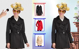 Woman Trench Coat Photo Suit Editor Plakat