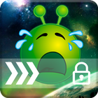 Green Alien Emoji Lock Screen أيقونة