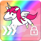 Unicorn rainbow Screen Lock icône