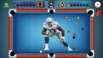 Billiards Dallas Cowboys theme Affiche