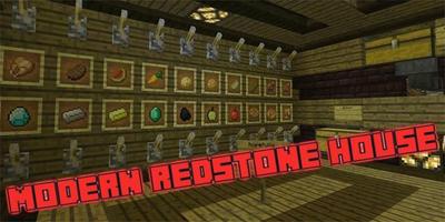 Modern Mansion Redstone MAP For MCPE Affiche