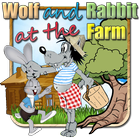 狼和兔子 - 在农场 图标
