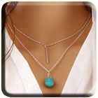 Gold Necklace Design ikon