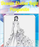 Design Sketch of Bridal Gown syot layar 1