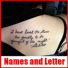 Name and Letter Tattoo Designs أيقونة