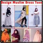 Design Muslim Dress Teen Zeichen