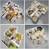 برنامه‌نما 3D Minimalist House Plan عکس از صفحه