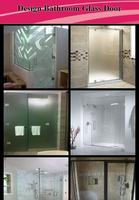 Design Bathroom Glass Door Affiche