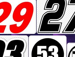 Design Race Number Sticker capture d'écran 1