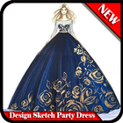 Design Sketch Party Dress icon