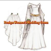 Design Women's Wedding Gown पोस्टर